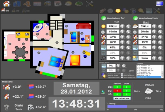 Haustechnik Hausautomation Haussteuerung Rolladensteuerung Smart Home Gebäudeleittechnik Komforthaus Komforhaus